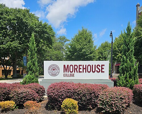 Morehouse College entrance sign, Atlanta, Georgia